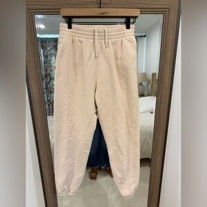 Anine Bing Sport Evan Cream Sweatpants Jogger Size XS